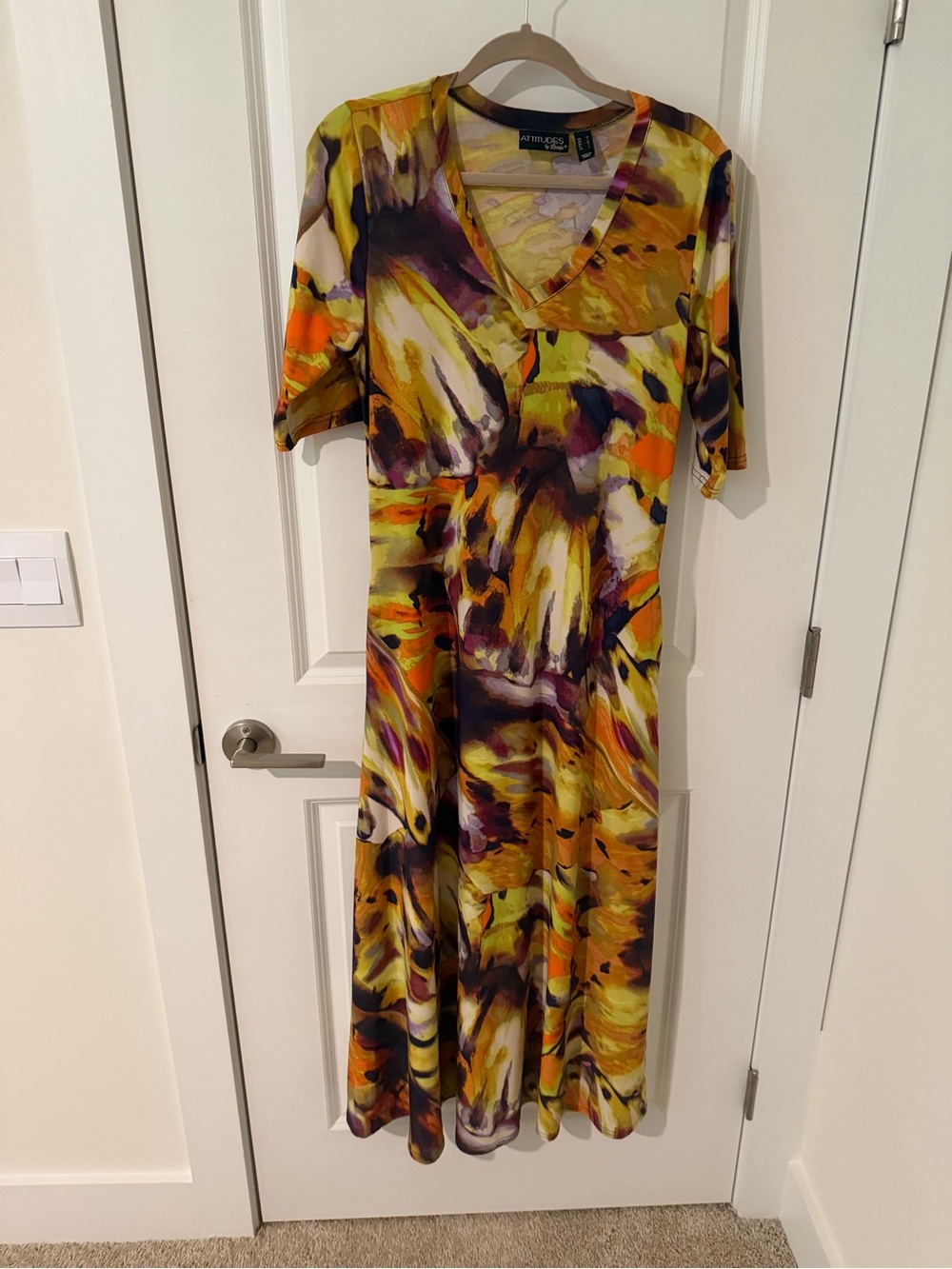 Maxi Multi Colored Dress With Pockets